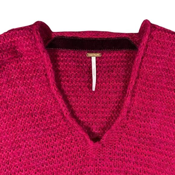 Free People All Mine Raspberry Alpaca Oversized Sweater - XS - Picture 3 of 4